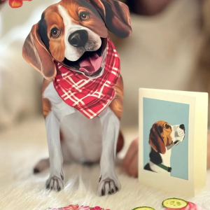 Beagle Freshcut Pet Card