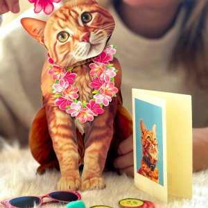 Orange Tabby Freshcut Pet Card