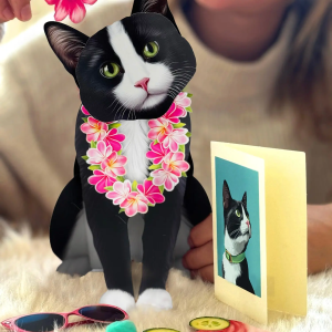Tuxedo Cat Freshcut Pet Card