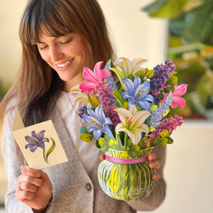 Lilies & Lupines Freshcut Flower card